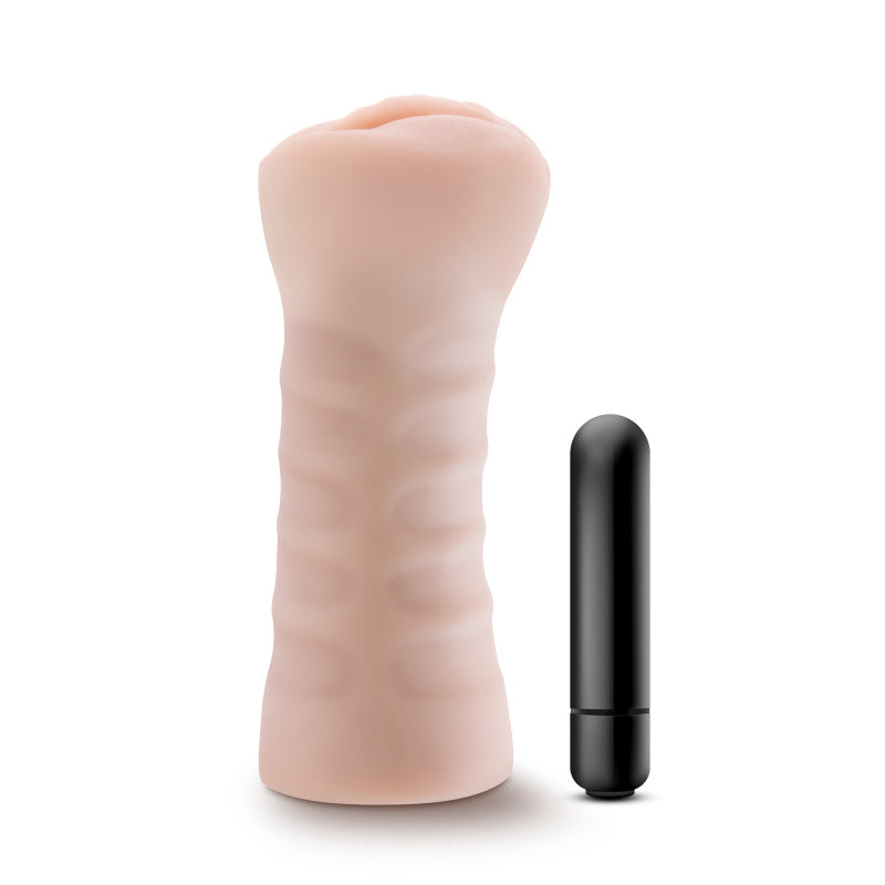M for Men Ashley - Flesh Vibrating Vagina Stroker-BL-73503