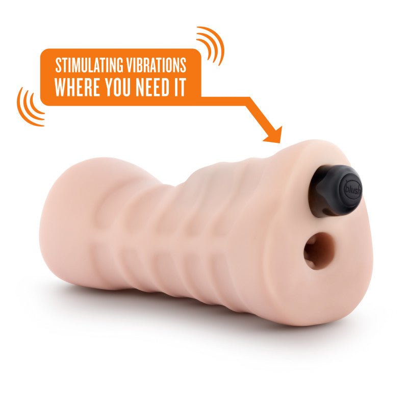 M for Men Ashley - Flesh Vibrating Vagina Stroker-BL-73503