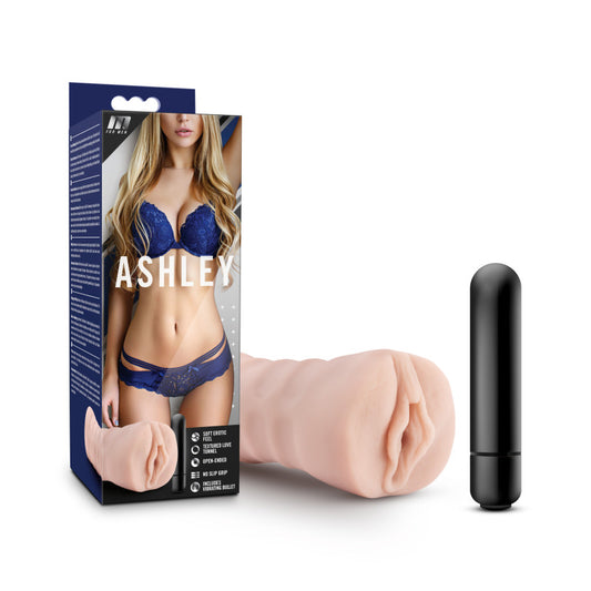 M for Men Ashley - Flesh Vibrating Vagina Stroker-BL-73503
