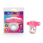 Play With Me Teaser Vibrating C-Ring - Clear/Pink Vibrating Cock Ring-BL-74100