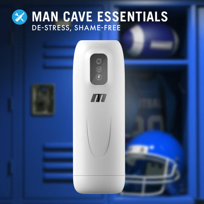 M For Men Robo-Bator - White USB Rechargeable Vibrating Auto Stroker - BL-85604