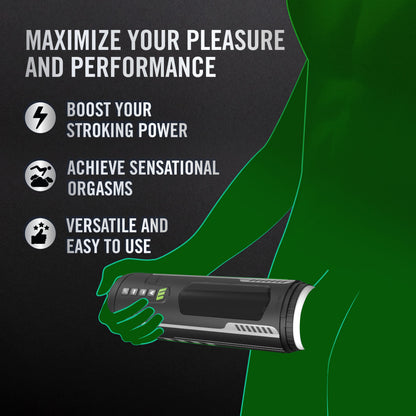 M For Men - Master Blaster - USB Rechargeable Vibrating & Sucking Auto Stroker - BL-85605