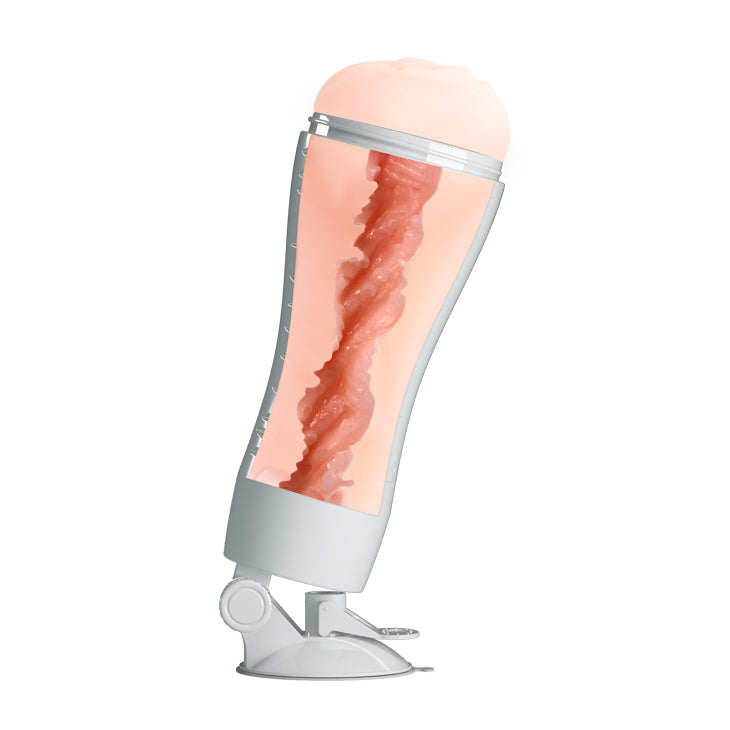 CRAZY BULL Flora Stroker - Flesh Squeezable Vagina Stroker with Suction Base-BM-00900T48N