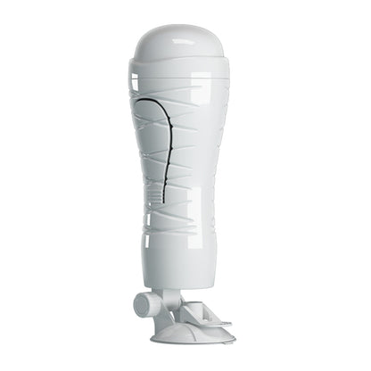 CRAZY BULL FLORA Vibrating Stroker - Flesh USB Rechargeable Vibrating Squeezeable Vagina Stroker with Suction Base-BM-00900T48Z