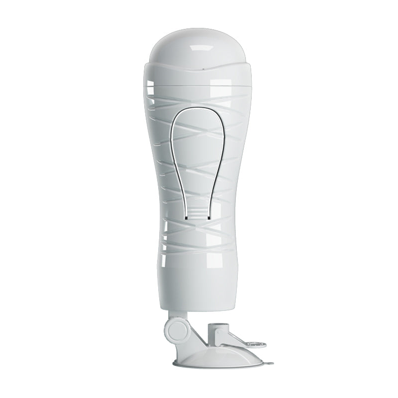 CRAZY BULL FLORA Vibrating Stroker - Flesh USB Rechargeable Vibrating Squeezeable Vagina Stroker with Suction Base-BM-00900T48Z