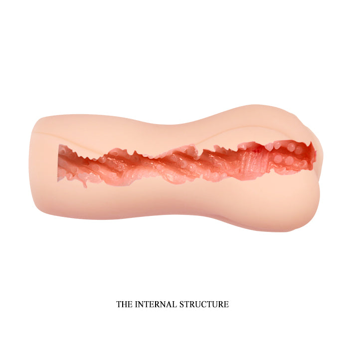 Enjoy some quality ''personal time'' with this stroker! This masturbator looks amazingly realistic with its soft