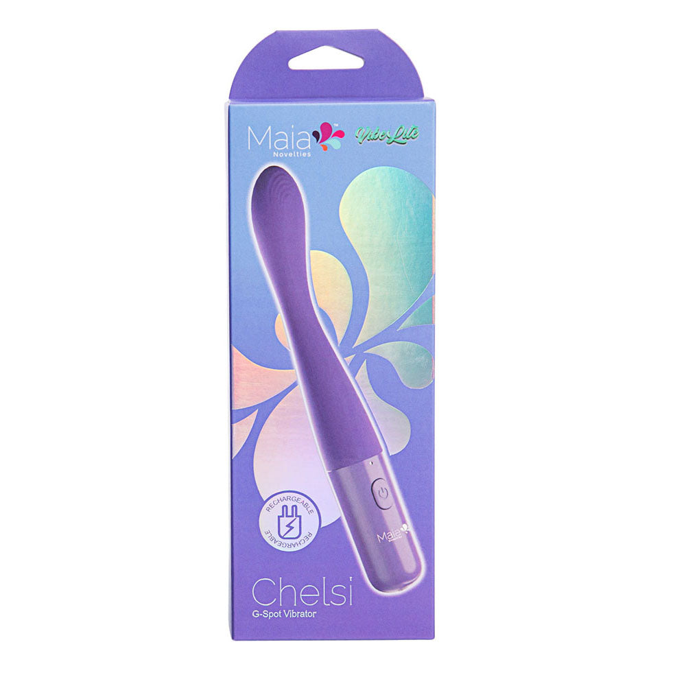 Maia CHELSI - Purple 17.8 cm USB Rechargeable Vibrator-BO-23-008