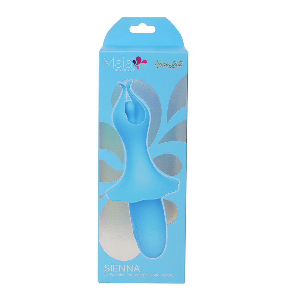 Maia SIENNA - Blue - Blue 15.2 cm USB Rechargeable Fluttering Bullet-BO-25-01-BLUE