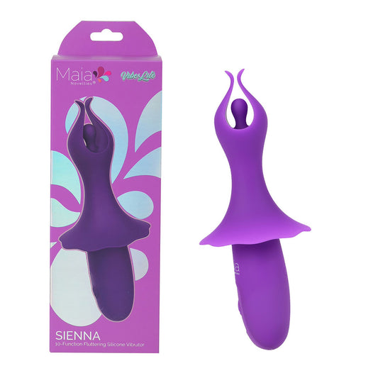 Maia SIENNA - Purple - Purple 15.2 cm USB Rechargeable Fluttering Bullet-BO-25-01-PURPLE