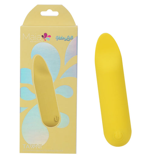 Maia TAWNI - Yellow - Yellow 9 cm USB Rechargeable Bullet with Flickering Tip-BO-25-06-YELLOW