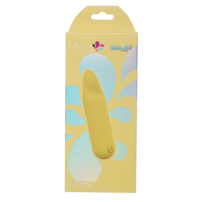 Maia TAWNI - Yellow - Yellow 9 cm USB Rechargeable Bullet with Flickering Tip-BO-25-06-YELLOW