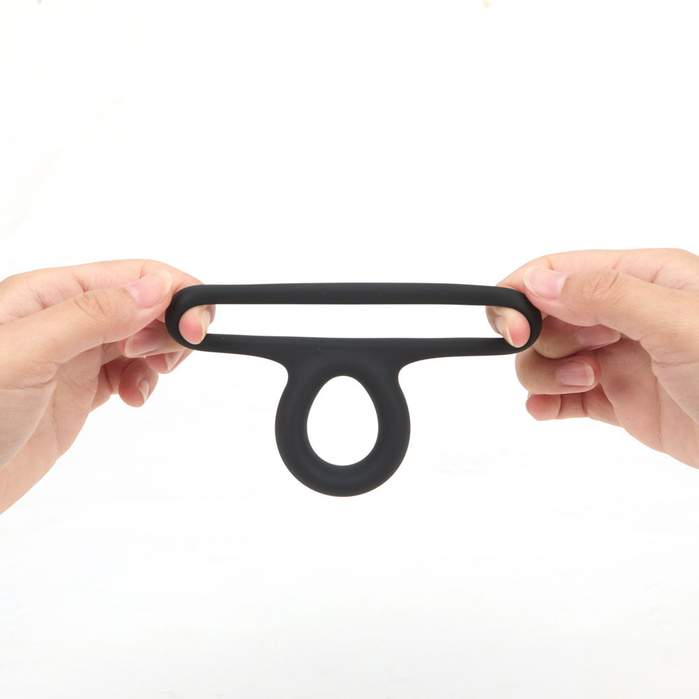 Maia GAVIN - Black Cock & Balls Ring-BO-25-14-BLACK