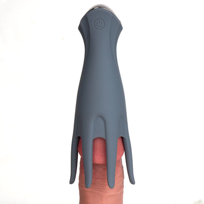 Maia LEO - Grey - Grey USB Rechargeable Penis Head Tickler-BO-25-18-GREY