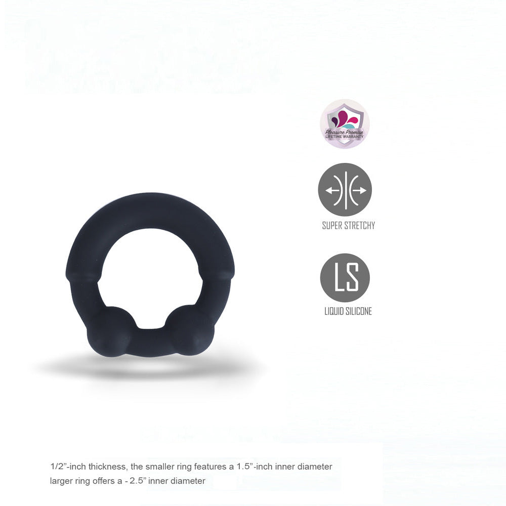 Maia AXEL - Black Beaded Cock Ring - BO-26-04