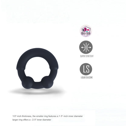 Maia AXEL - Black Beaded Cock Ring - BO-26-04