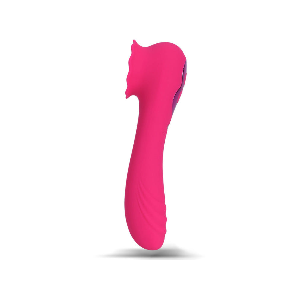 Maia ROZA - Pink 18.4 cm USB Rechargeable Dual Ended Vibrator - BO-26-06