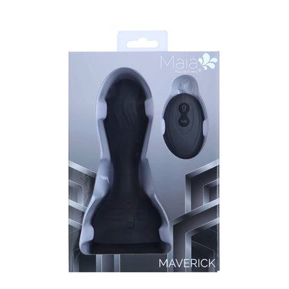 Maia MAVERICK - Black 16.5 cm USB Rechargeable Inflatable Anal Plug with Wireless Remote - BO-26-08