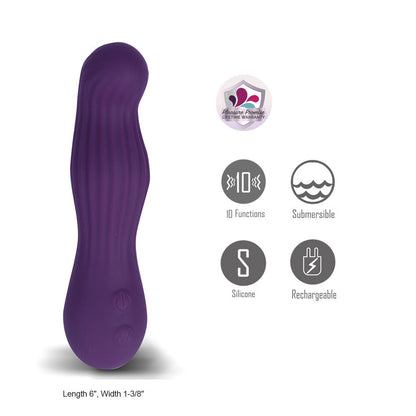 Maia MESA - Purple 15.2 cm USB Rechargeable Vibrator - BO-26-10