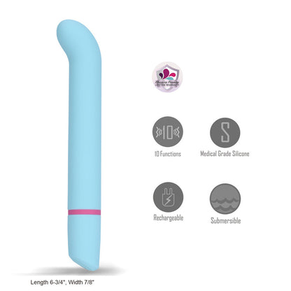 Maia MARNI - Blue 17.1 cm USB Rechargeable Vibrator - BO-26-18
