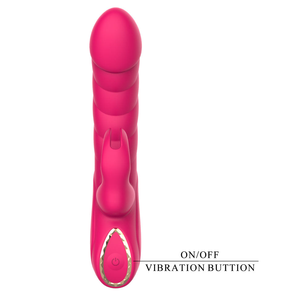 Party Up MONICA - Pink - Pink 15.8 cm USB Rechargeable Rabbit Vibrator-BP-W00006