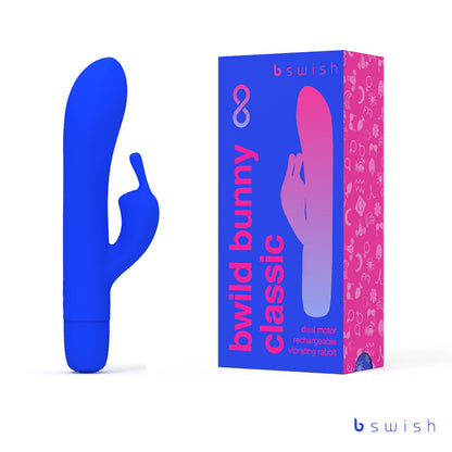 Bwild Classic Bunny Infinite - Pacific Blue - Pacific Blue 15.2 cm USB Rechargeable Rabbit Vibrator-BSCWI0334