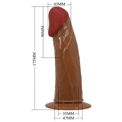Party Up NELSON Vibrating Strap-On - Brown 17.5 cm Vibrating Hollow Strap-On-BW-022096Z-PU