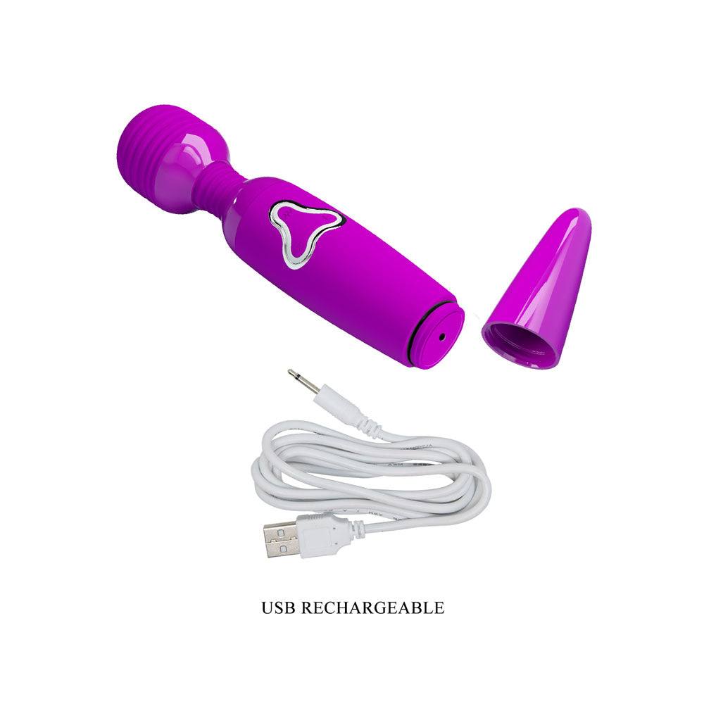 Party Up BRUCE Wand - Pink - Pink 25 cm USB Rechargeable Massage Wand-BW-055010-PU