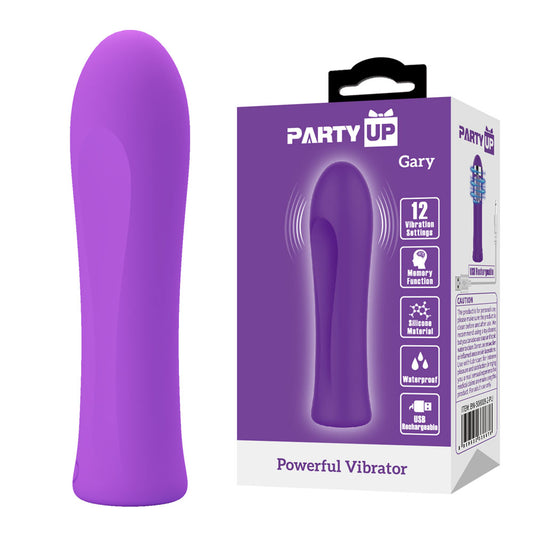 Party Up GARY Bullet - Purple - Purple 10.2 cm USB Rechargeable Bullet-BW-500018-2-PU