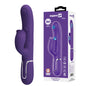 Party Up ALAN Dual Motor Vibrator - Purple - Purple 22.8 cm USB Rechargeable Vibrator with Licking Clit Stimulator and Thumping Shaft-BW-500035-2-PU