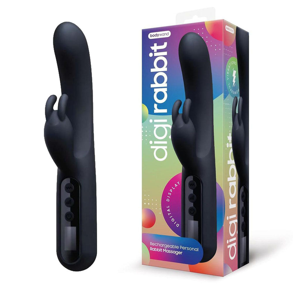 Bodywayd Digi Rabbit - Black 23 cm USB Rechargeable Rabbit Vibrator-BW235