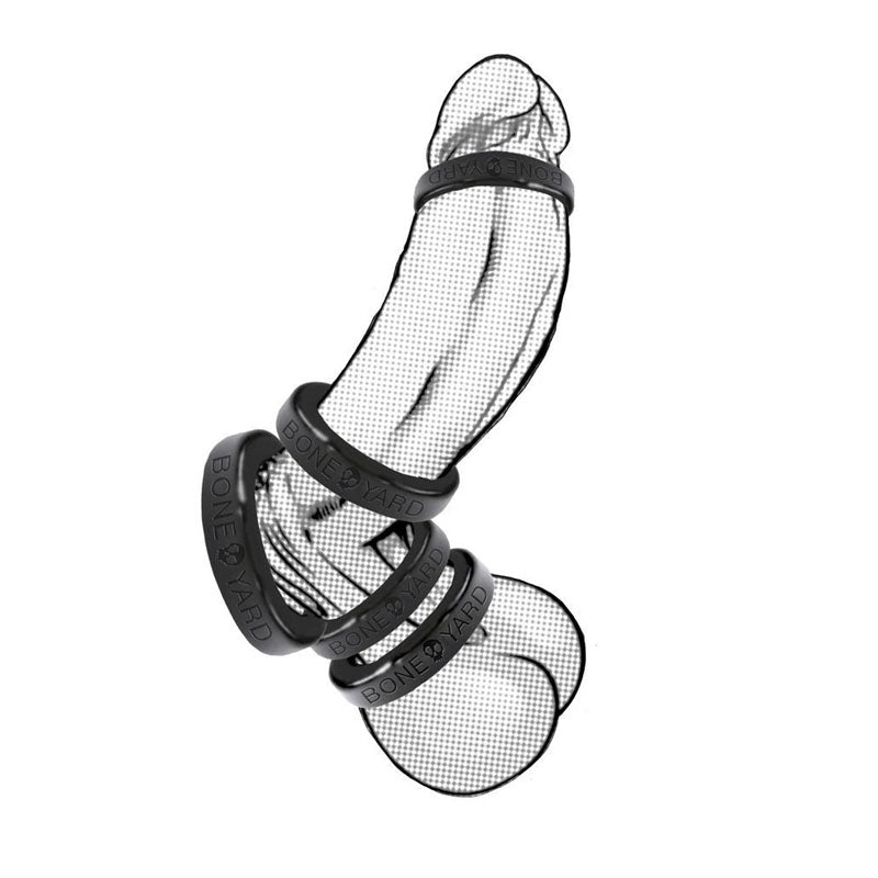 Boneyard Silicone Ring 40mm - Black 40 mm Cock Ring-BY0140