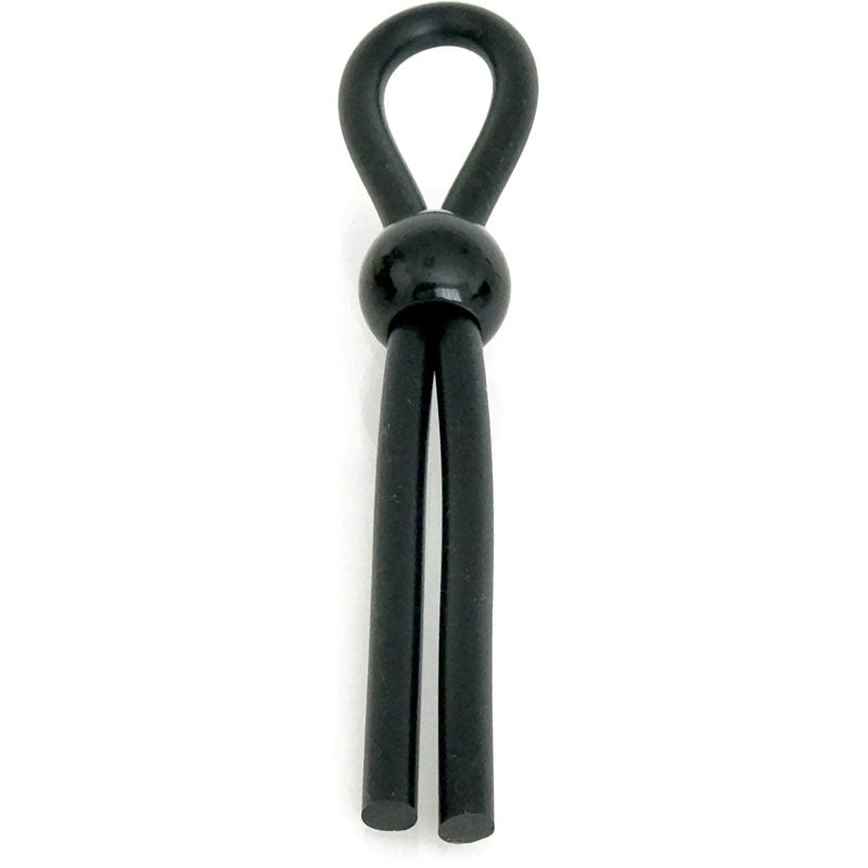 Boneyard Cock Leash Single - Black Adjustable Cock Lasso Ring-BY0465