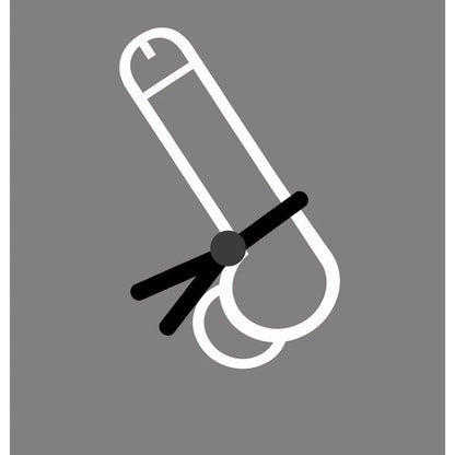 Boneyard Cock Leash Single - Black Adjustable Cock Lasso Ring-BY0465