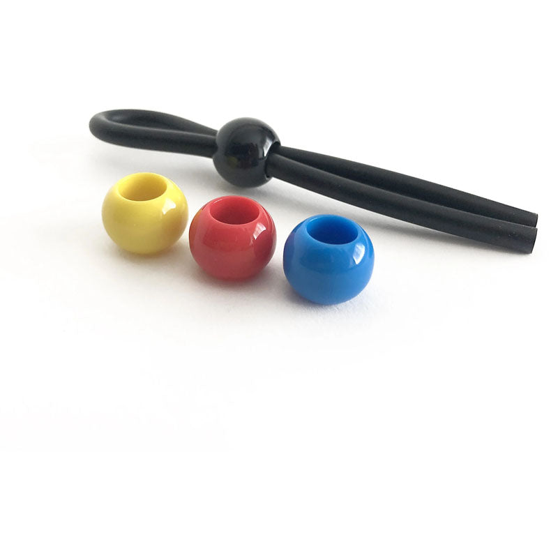 Boneyard Cock Leash Single - Black Adjustable Cock Lasso Ring-BY0465