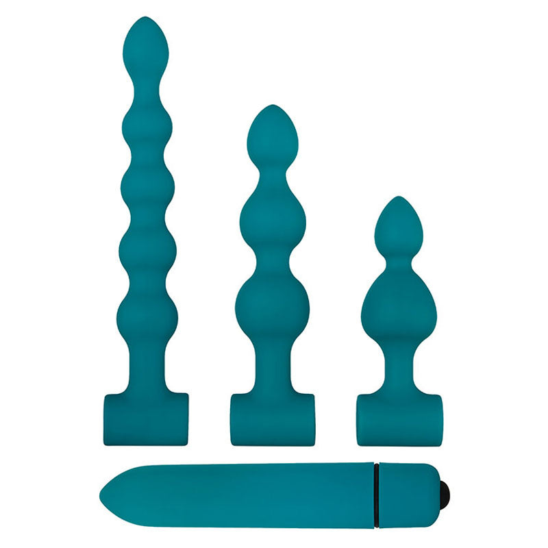 Adam & Eve Vibrating Bumpy Bead Set - Green Vibrating Anal Bead Set-C939 4600