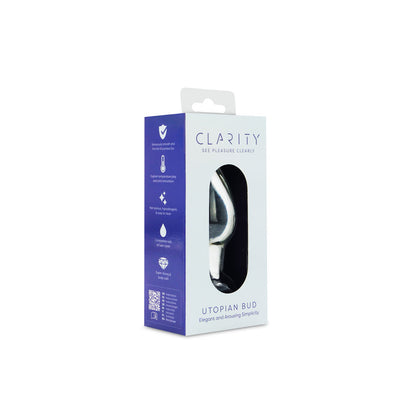 Clarity - Utopian Bud - Clear 8.9 cm Glass Butt Plug-CLA-12