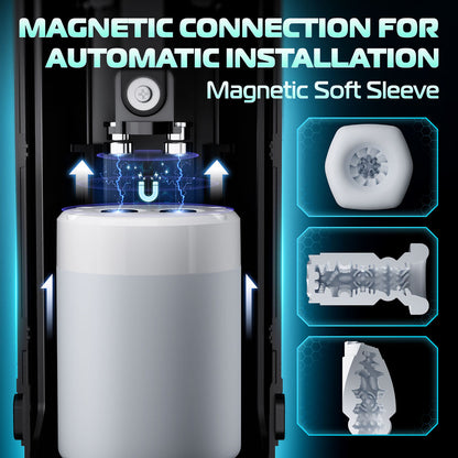 CyberSkin B-Titan - Black USB Rechargeable Thrusting & Vibrating Auto Masturbator with Heater-CS-BT-BLK