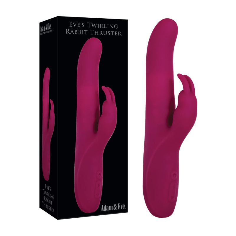 Adam & Eve Eves Twirling Rabbit Thruster - Purple 24.1 cm USB Rechargeable Thrusting Rabbit Vibrator-E079 6800