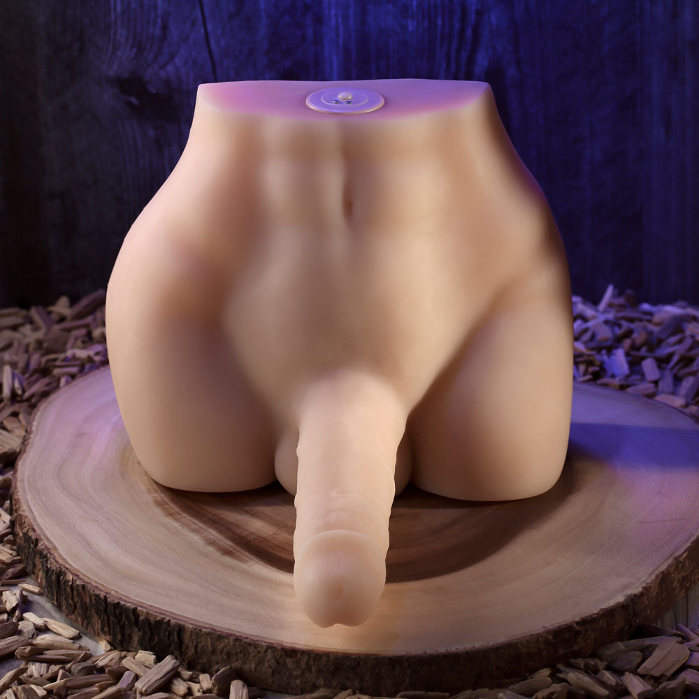 Evolved EASY RIDER LIGHT - Flesh USB Rechargeable Male Torso with Vibrating 17.8 cm Penis-EN-RD-6381-2