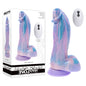 Evolved MYTHICAL - Multicoloured 22.6 cm USB Rechargeable Vibrating Fantasy Dildo with Remote-EN-RD-6411-2