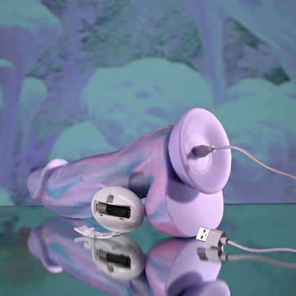 Evolved MYTHICAL - Multicoloured 22.6 cm USB Rechargeable Vibrating Fantasy Dildo with Remote-EN-RD-6411-2