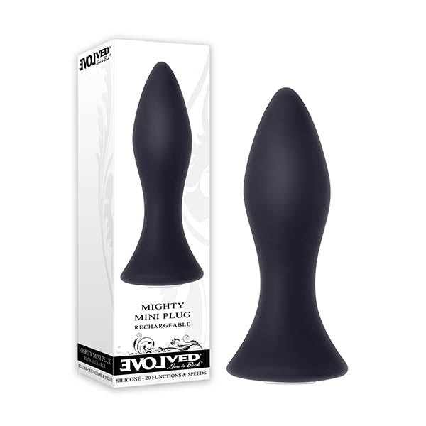 Evolved Mighty Mini Plug - Black 8.9 cm (3.5) USB Rechargeable Butt Plug-EN-RS-3206-2
