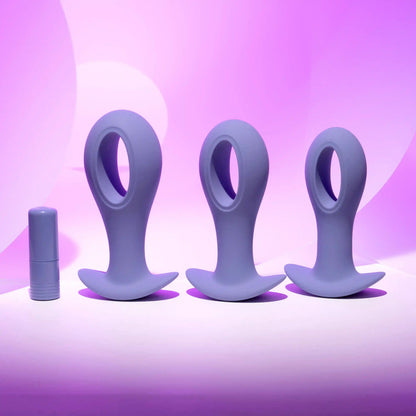 Evolved HOLE PUNCH PLUG SET - Purple Butt Plugs with Interchangeable Bullet - Set of 3 Sizes-EN-RS-5032-2