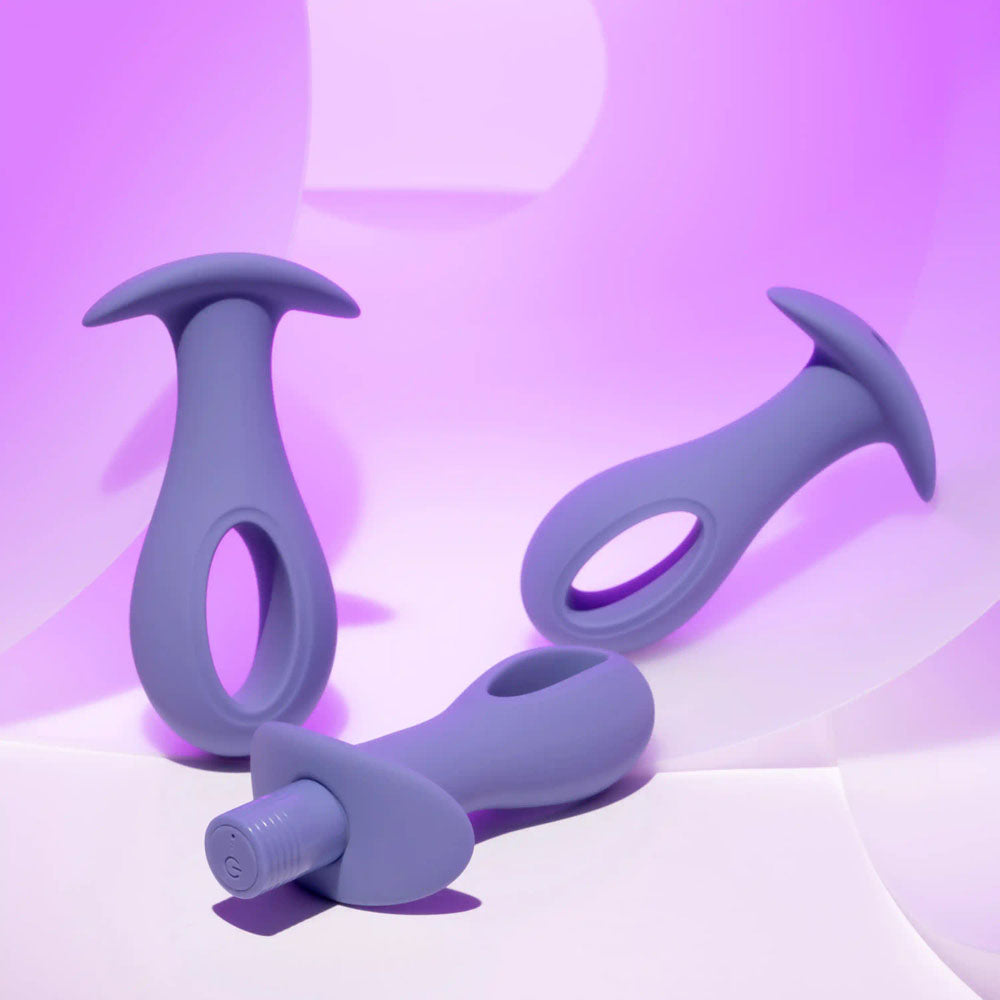 Evolved HOLE PUNCH PLUG SET - Purple Butt Plugs with Interchangeable Bullet - Set of 3 Sizes-EN-RS-5032-2