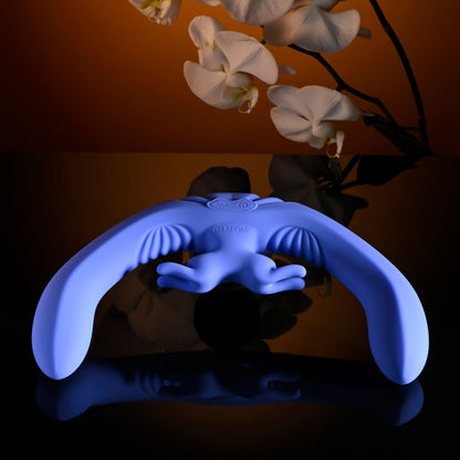 Evolved LOVEBIRDS - Purple 20.8 cm USB Rechargeable Double-Ended Rabbit Vibrator with Remote-EN-RS-6015-2