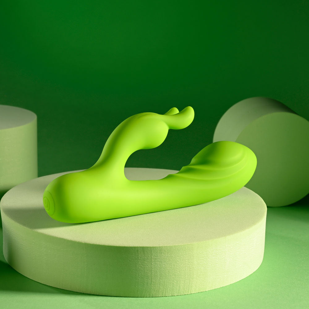 Evolved BRAT BUNNY - Green 16.2 cm USB Rechargeable Rabbit Vibrator-EN-RS-6787-2