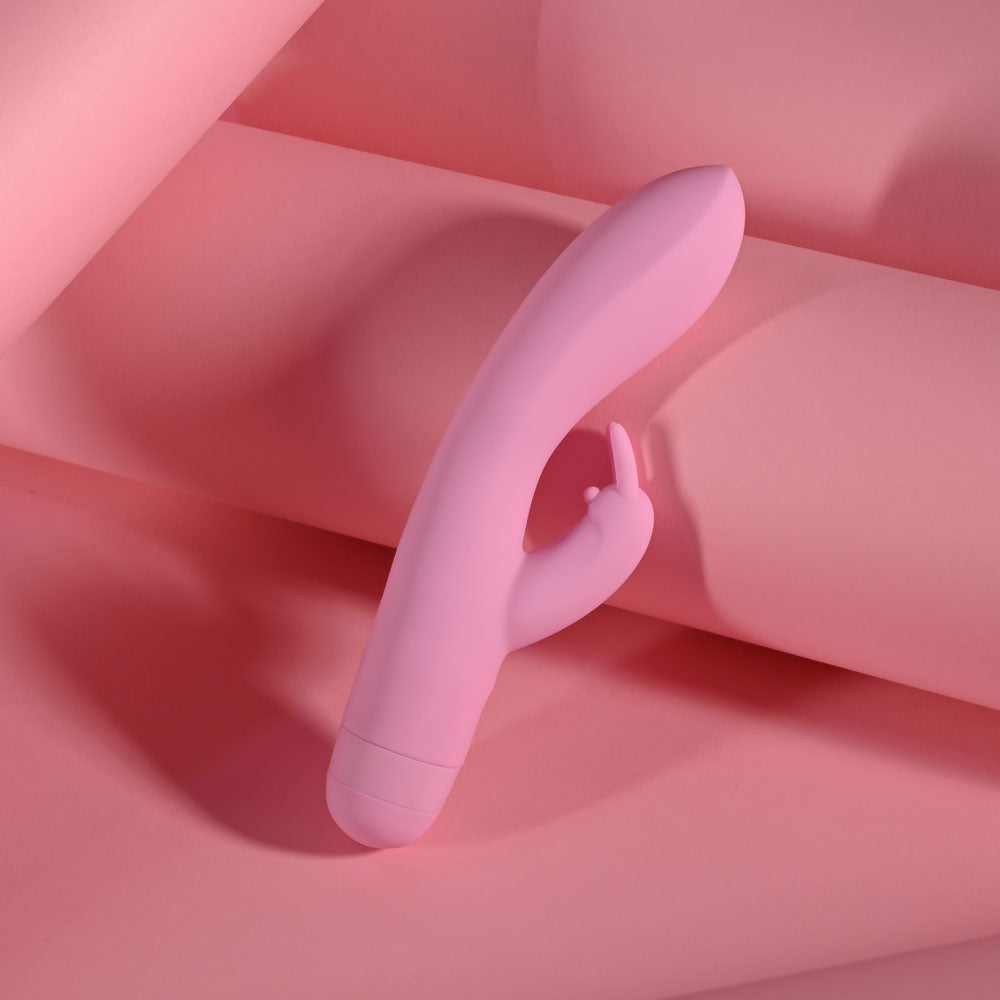 Evolved CUSHY BUNNY - Pink 19.1 cm USB Rechargeable Rabbit Vibrator - EN-RS-7289-2