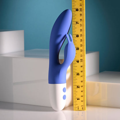 Evolved FUNNY BUNNY - Blue 20 cm USB Rechargeable Rabbit Vibrator - EN-RS-7296-2