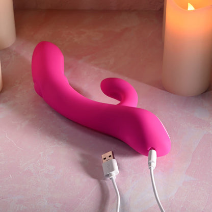 Evolved G-TAPPER - Pink USB Rechargeable Rabbit Vibrator-EN-RS-7616-2