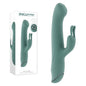 Evolved SATIN SWIRL - Green 23 cm USB Rechargeable Rabbit Vibrator with Swirling Head - EN-RS-7623-2